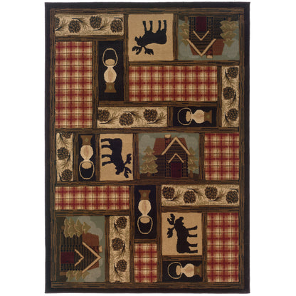 Hudson 1067A Brown Southwest/Lodge Rug