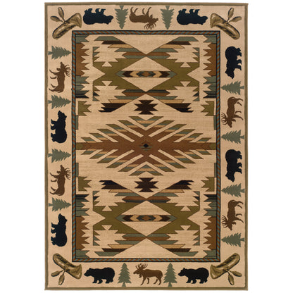 Hudson 1072A Ivory Southwest/Lodge Rug