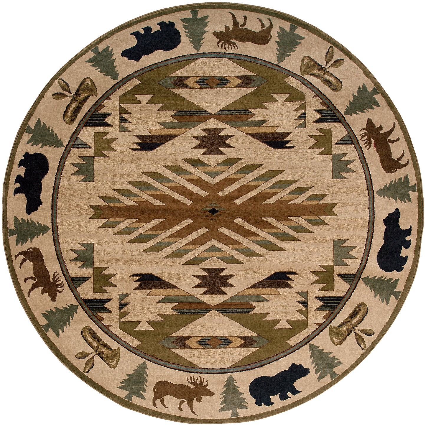 Hudson 1072A Ivory Southwest/Lodge Rug