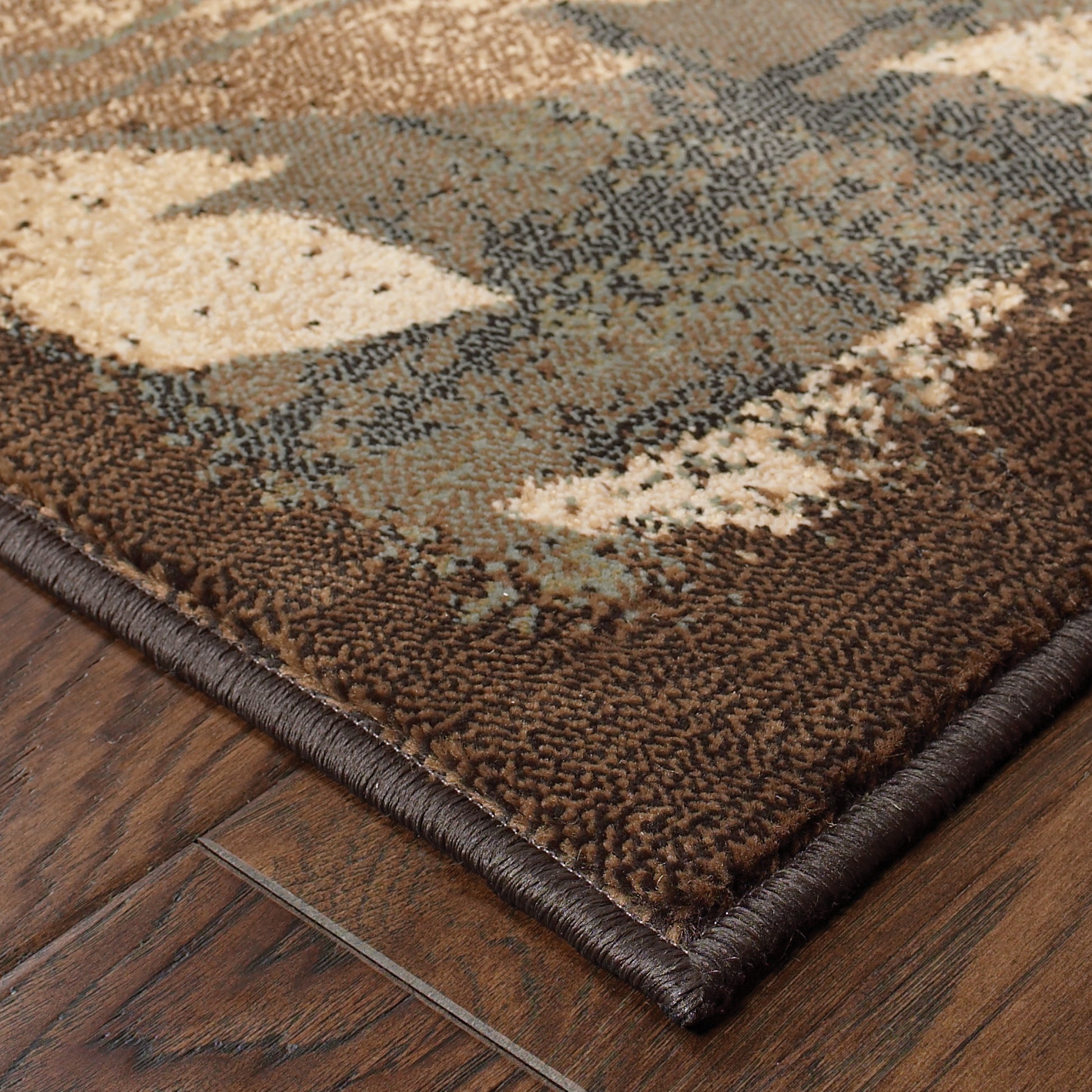 Hudson 1699G Brown Geometric Rug
