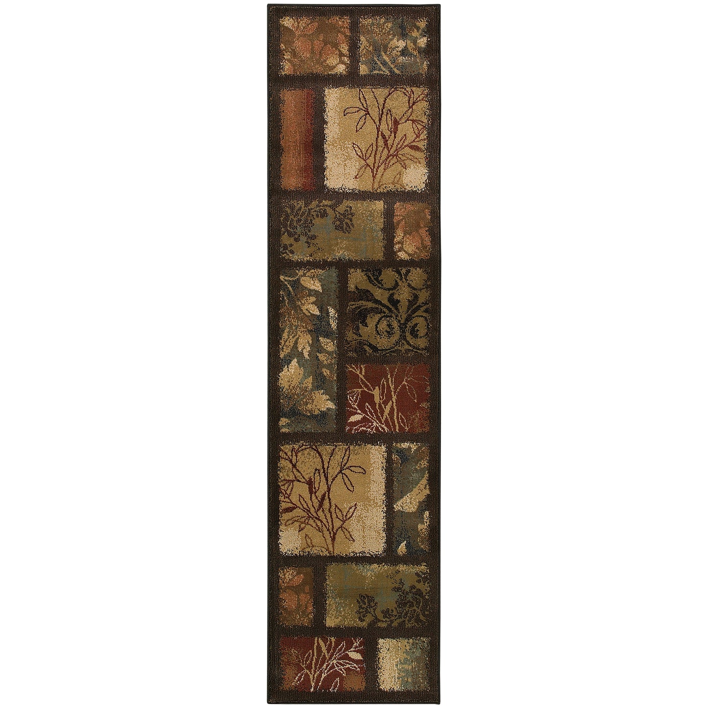 Hudson 1699G Brown Geometric Rug