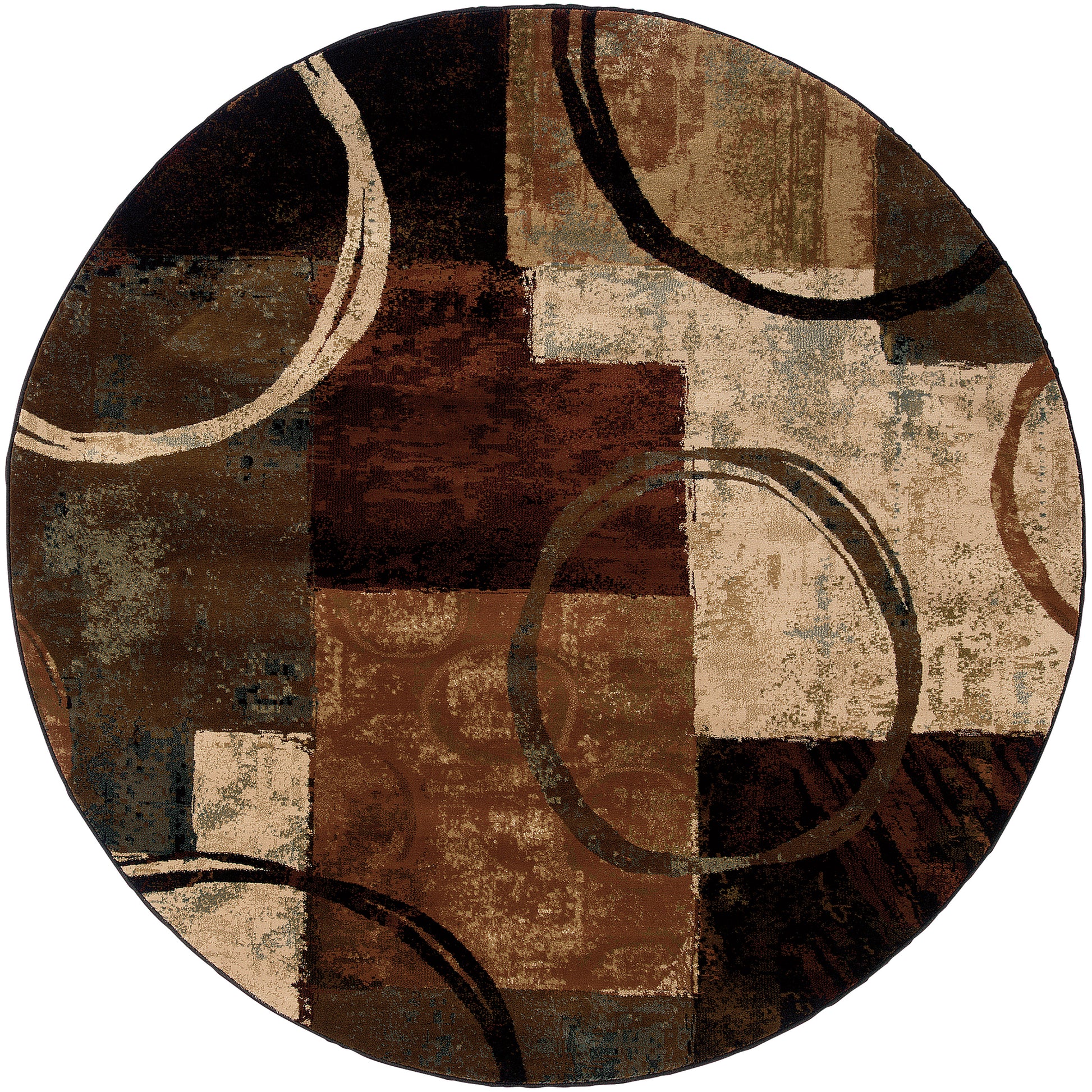 Hudson 2544B Brown Abstract Rug