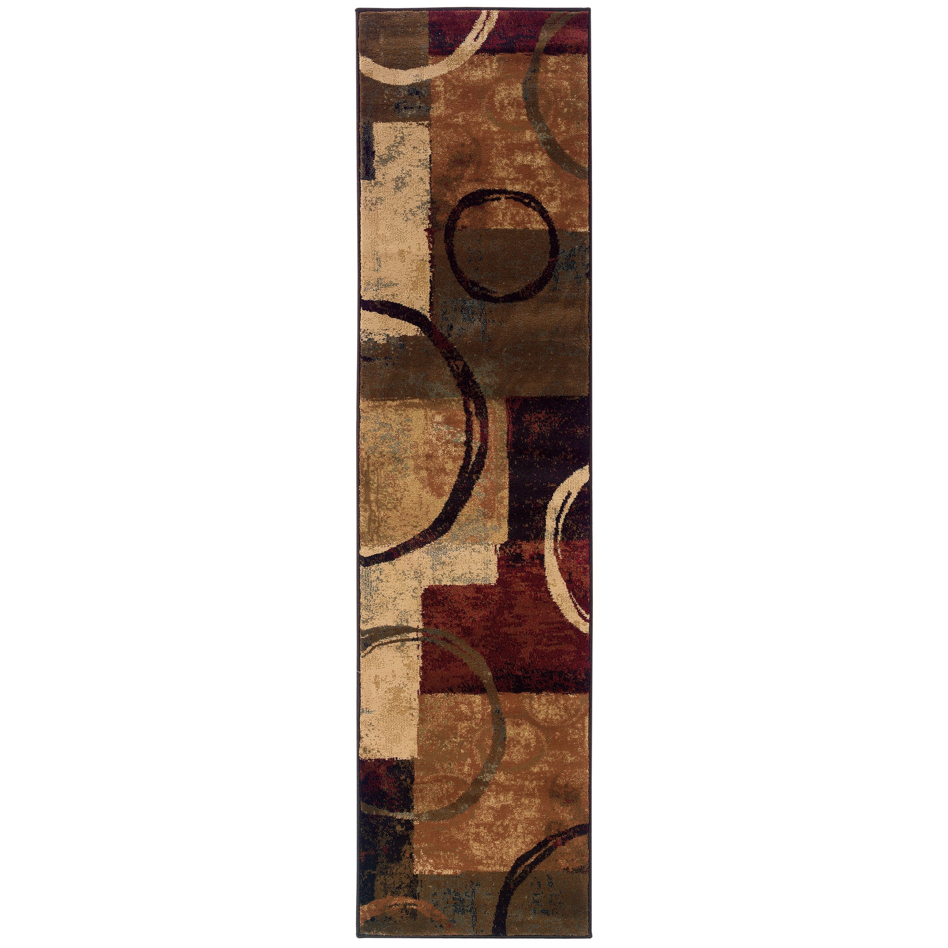 Hudson 2544B Brown Abstract Rug