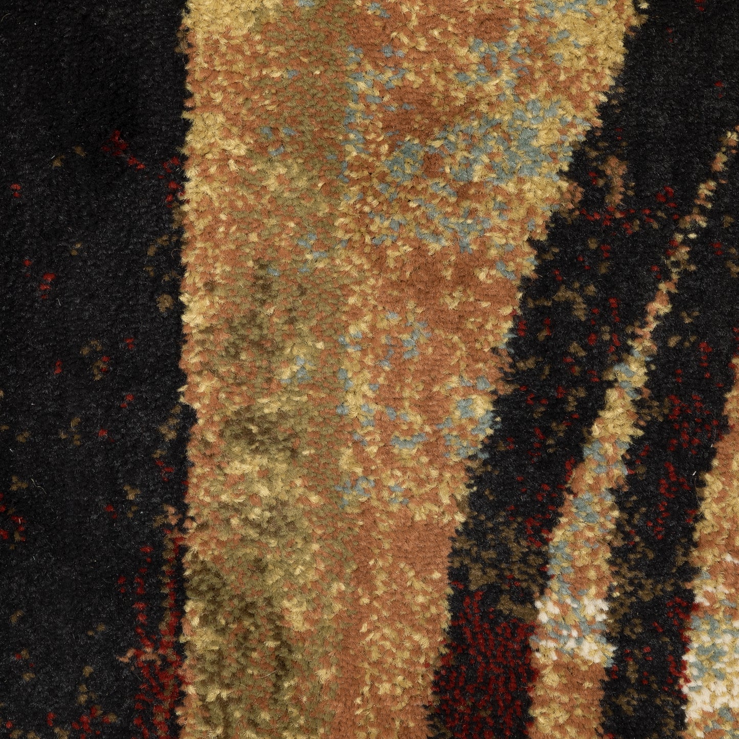 Hudson Abstract Brown/ Black Cut Pile Rug
