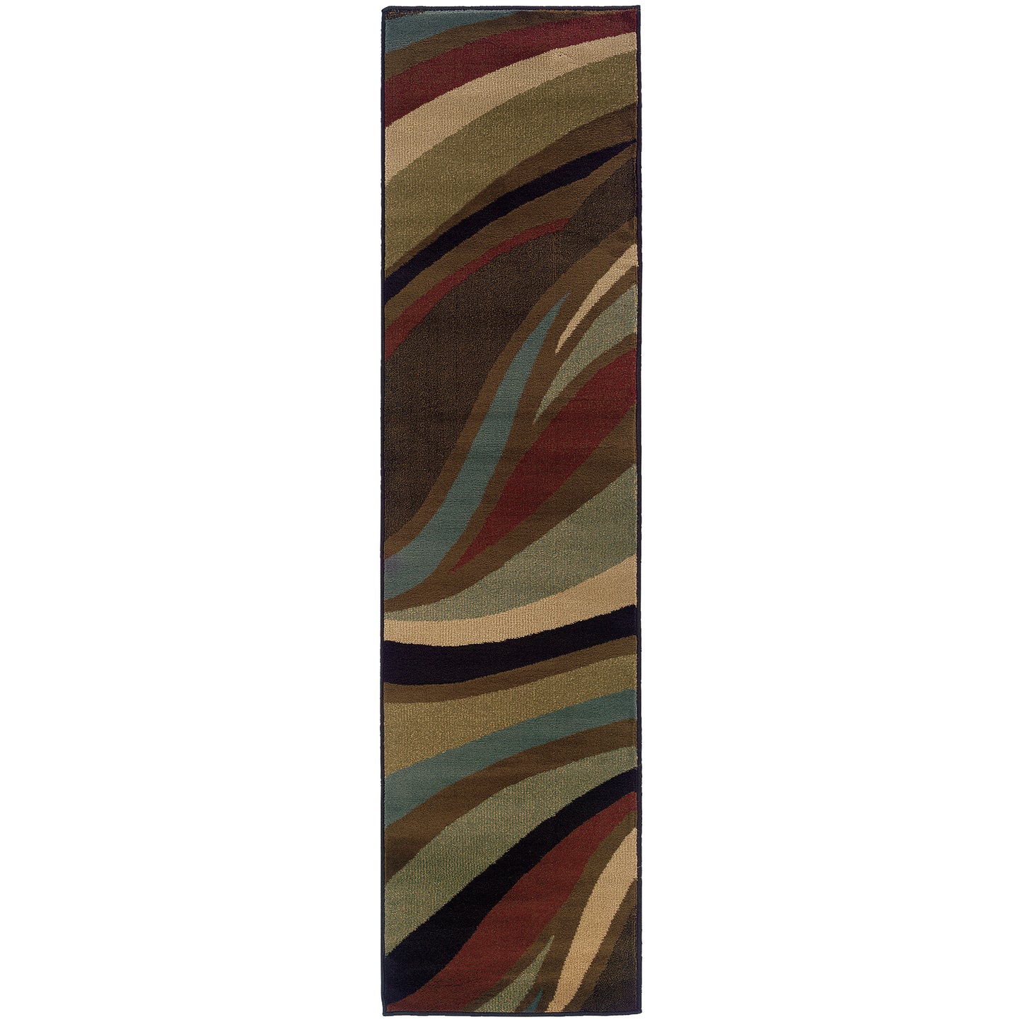 Hudson 2666F Brown Abstract Rug