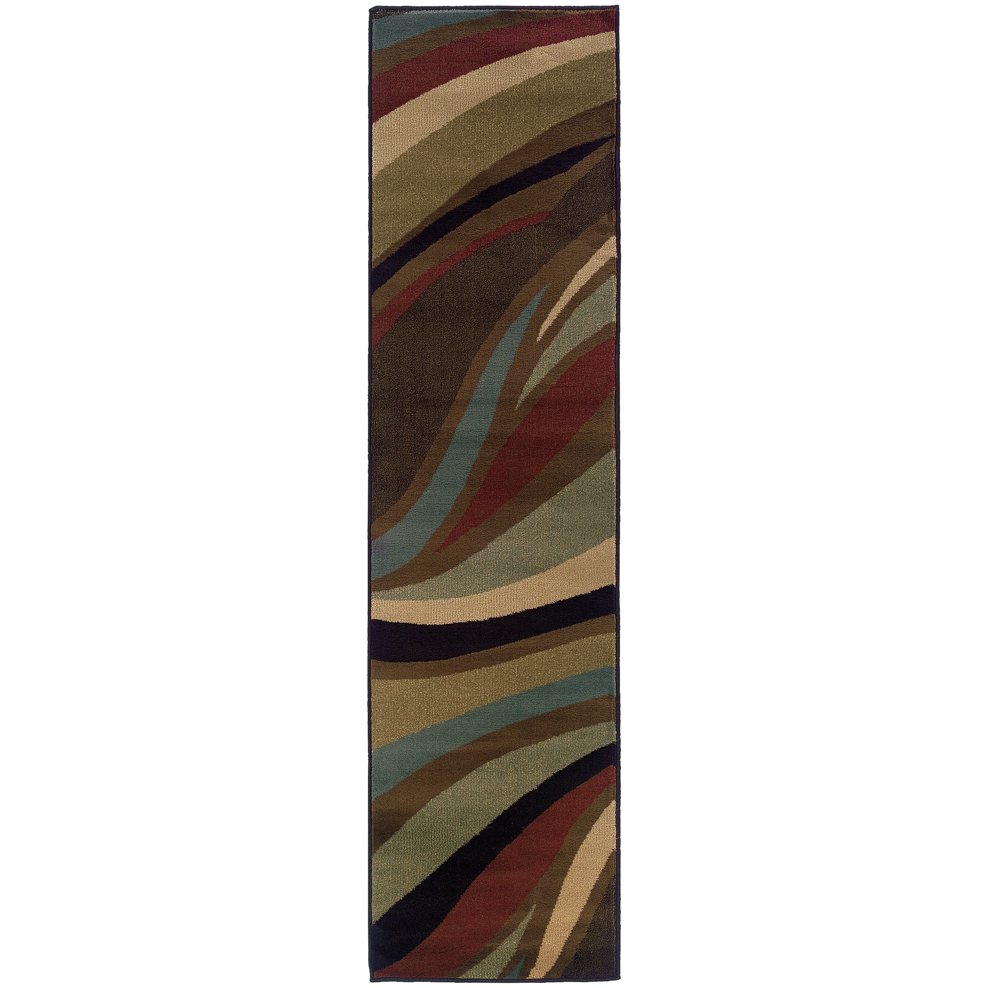Hudson 2666F Brown Abstract Rug