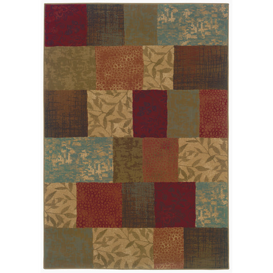 Hudson 030C1 Green Geometric Rug
