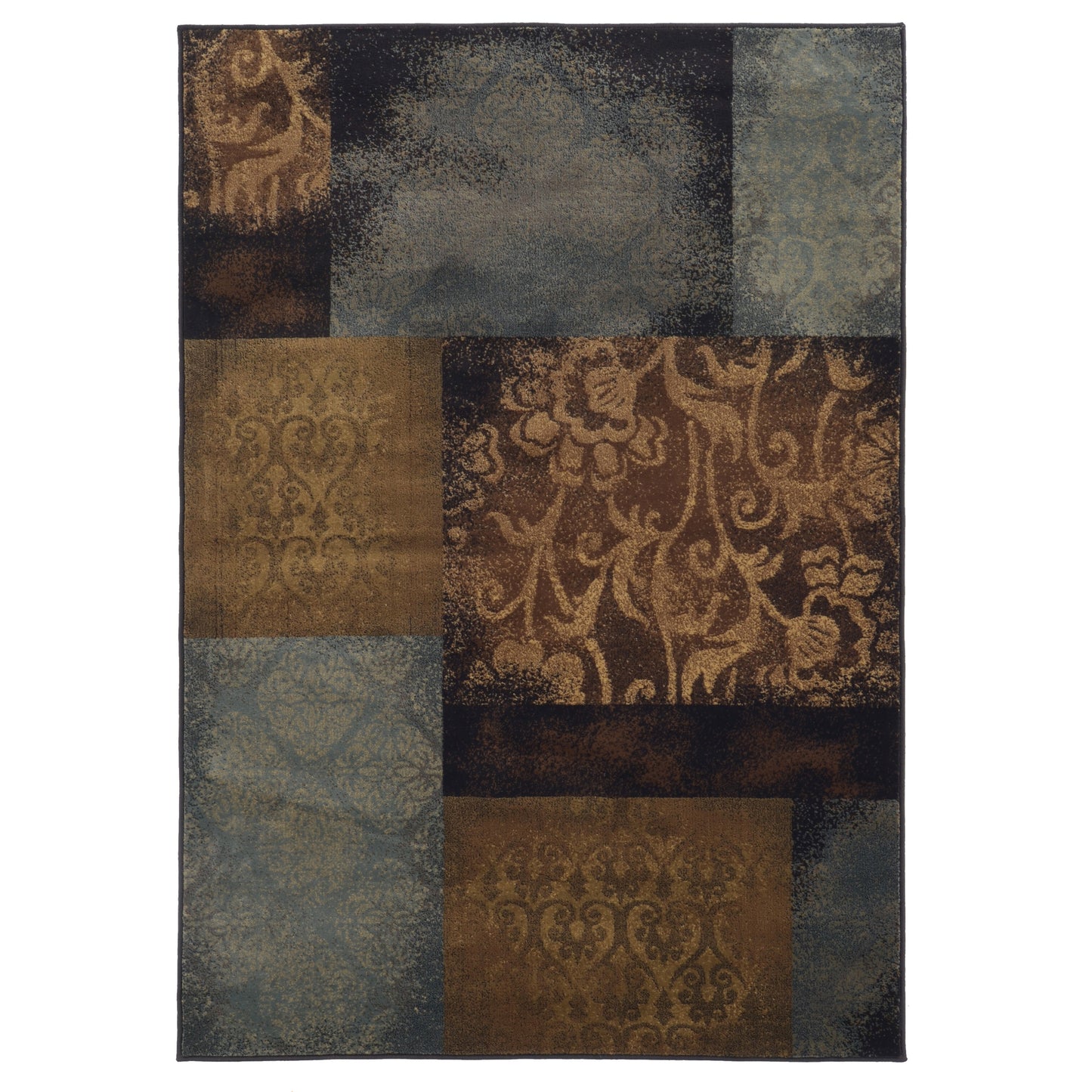Hudson 4878B Blue Geometric Rug