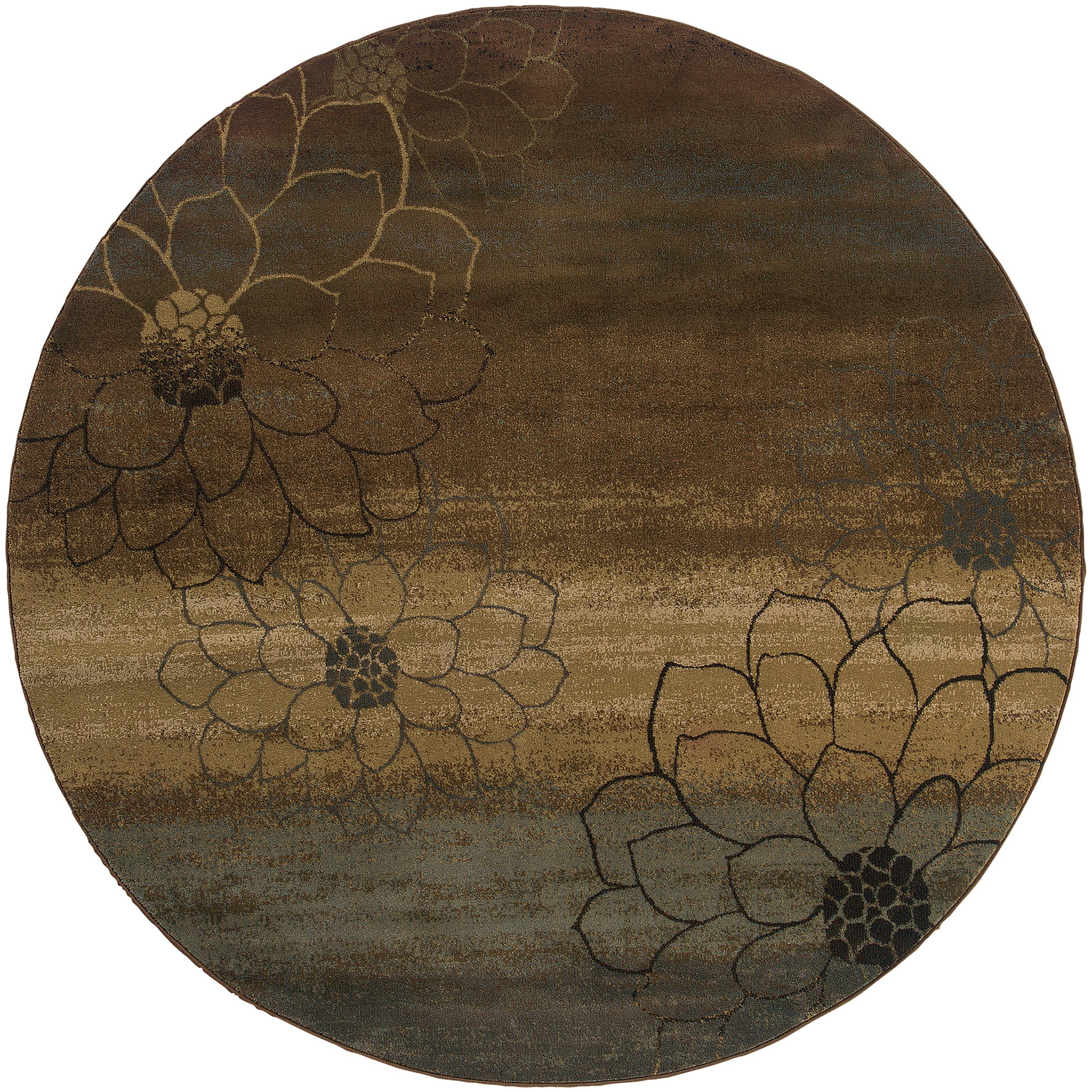 Hudson 074A1 Brown Floral Rug