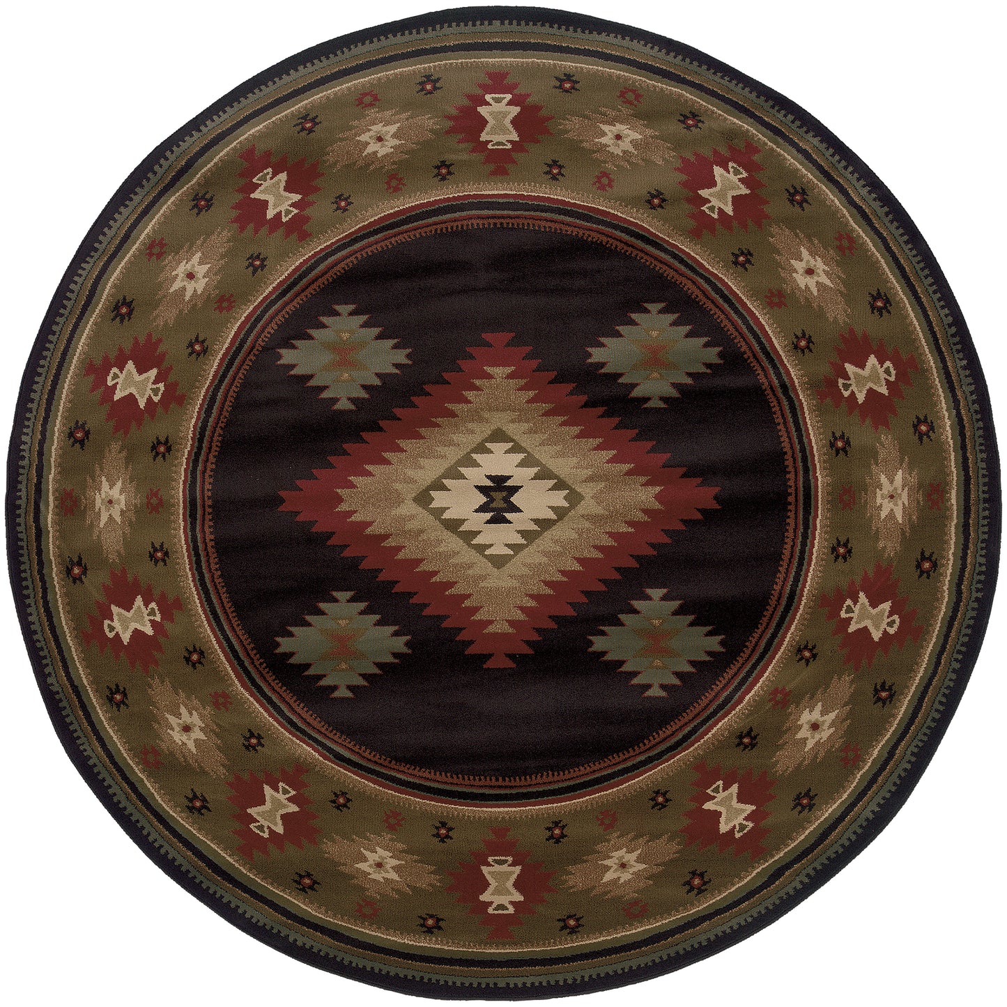 Hudson 087G1 Black Southwest/Lodge Rug