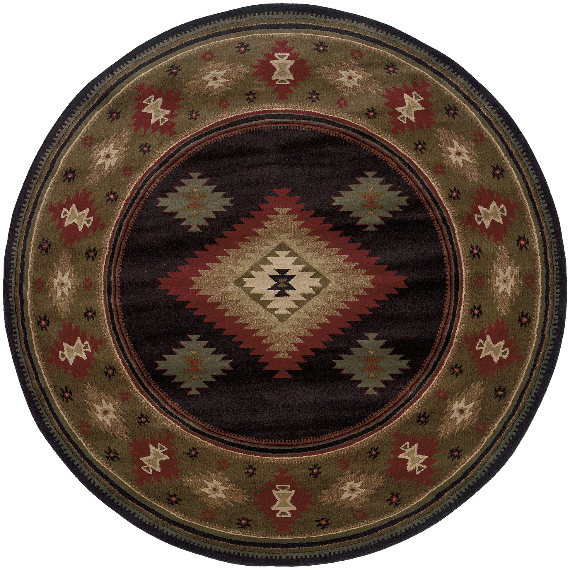 Hudson 087G1 Black Southwest/Lodge Rug