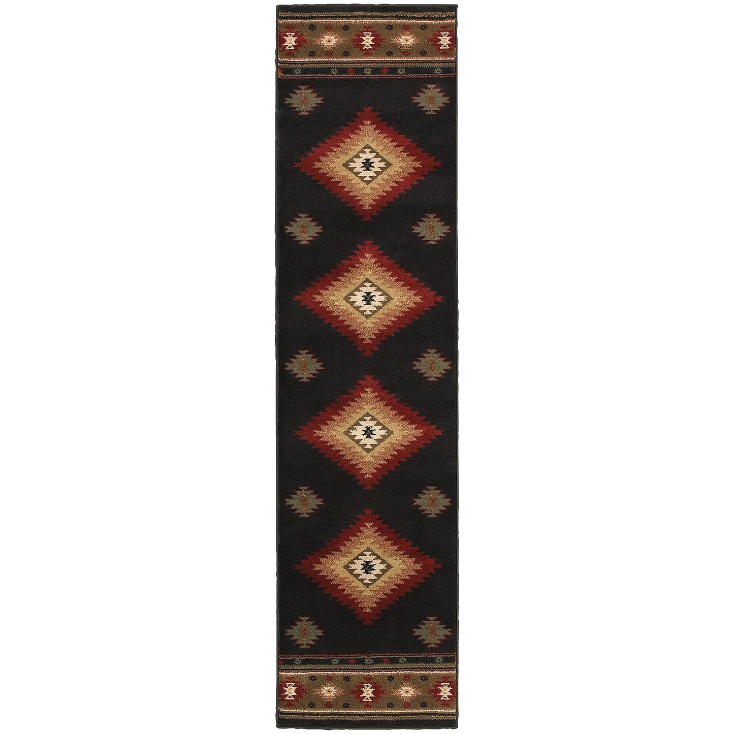 Hudson 087G1 Black Southwest/Lodge Rug