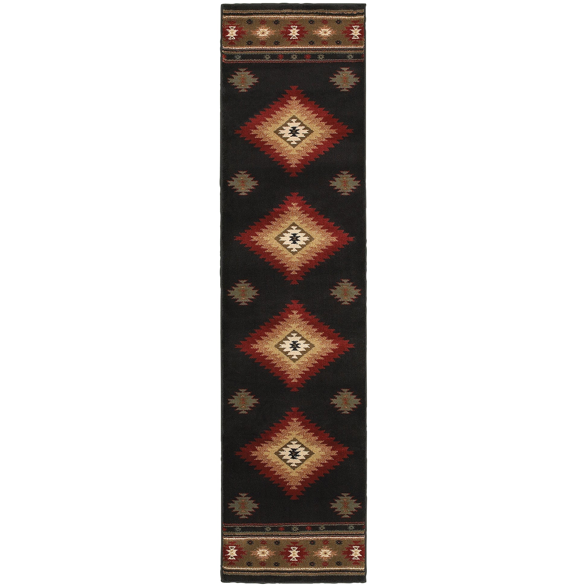 Hudson 087G1 Black Southwest/Lodge Rug