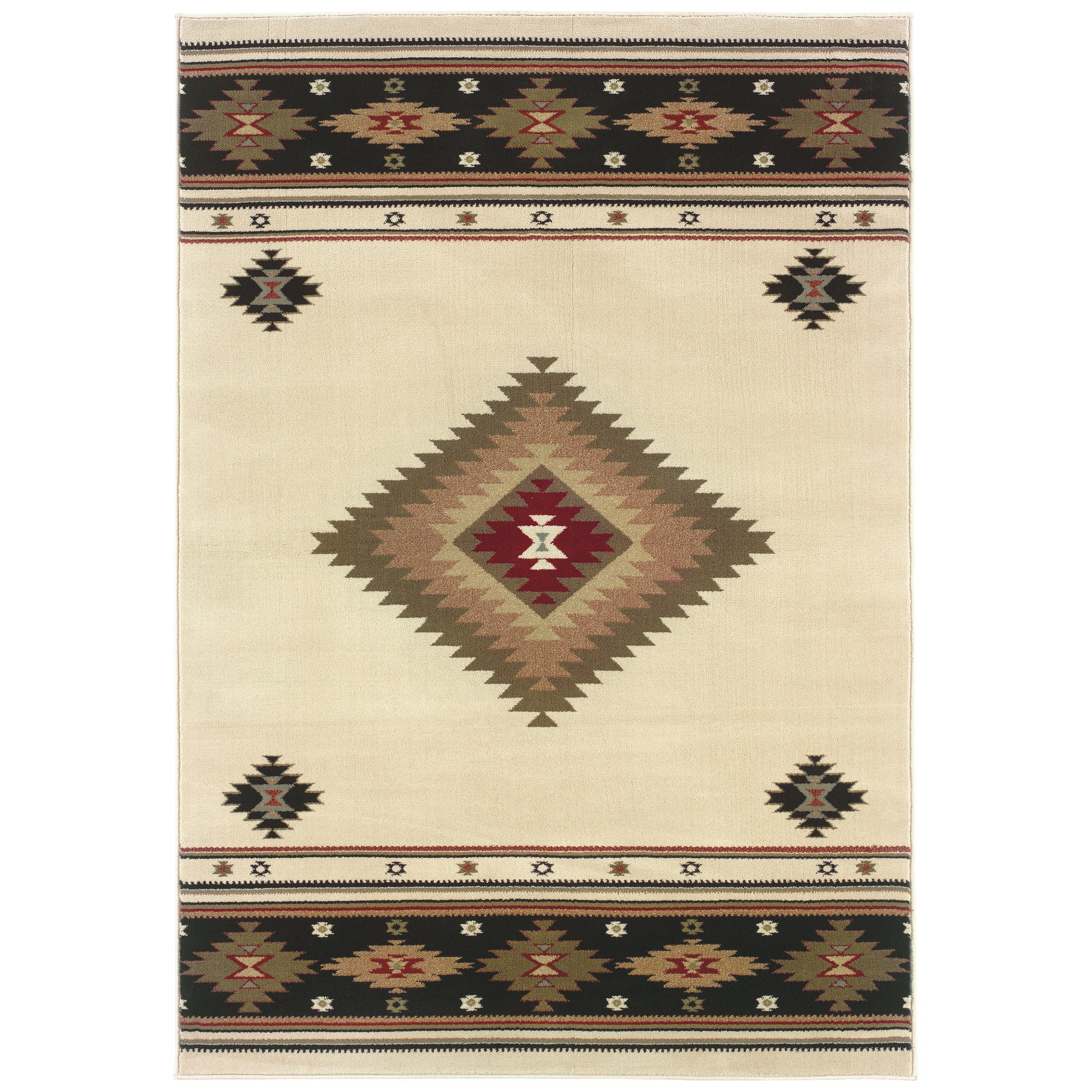 Hudson 087I1 Beige Southwest/Lodge Rug