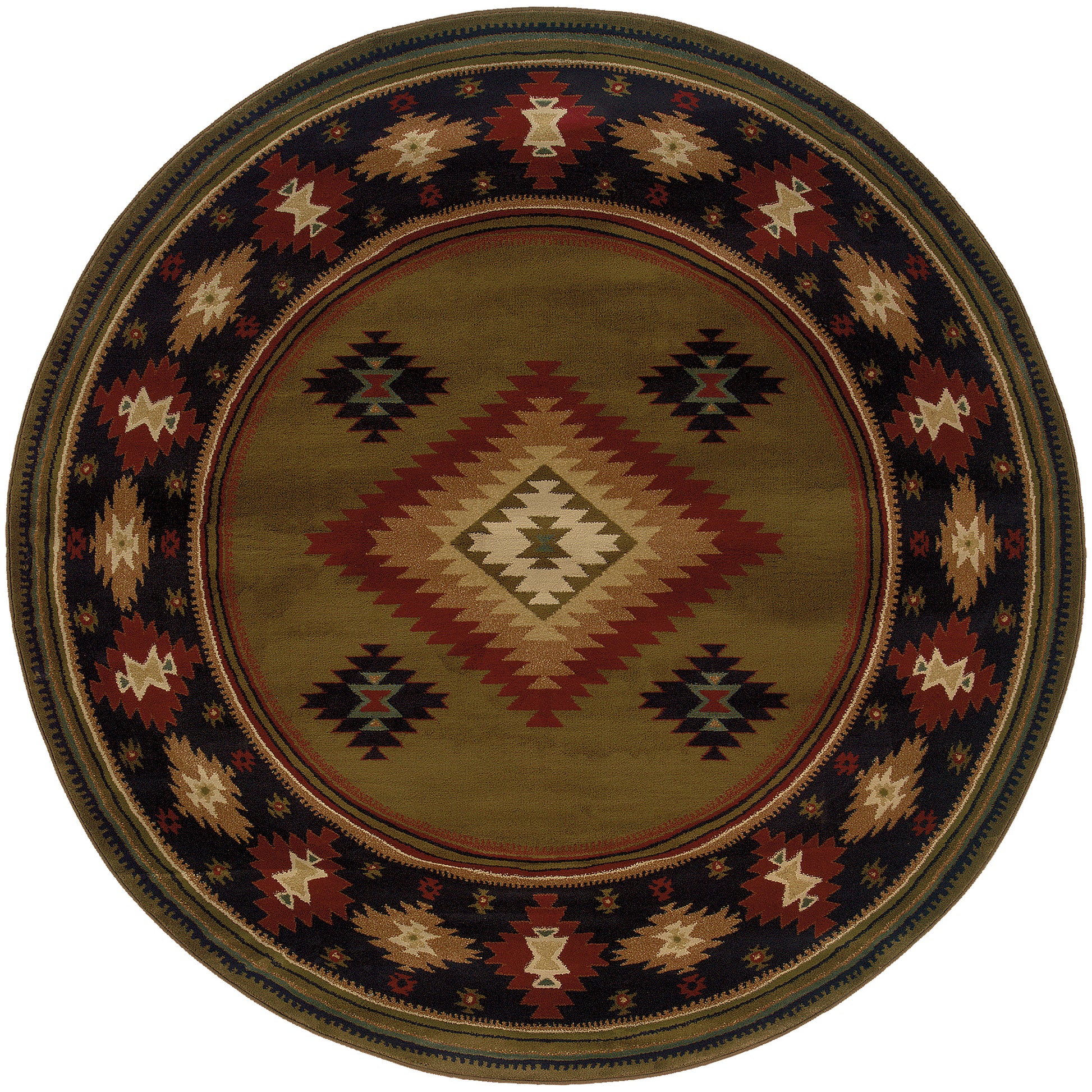 Hudson 087J1 Green Southwest/Lodge Rug