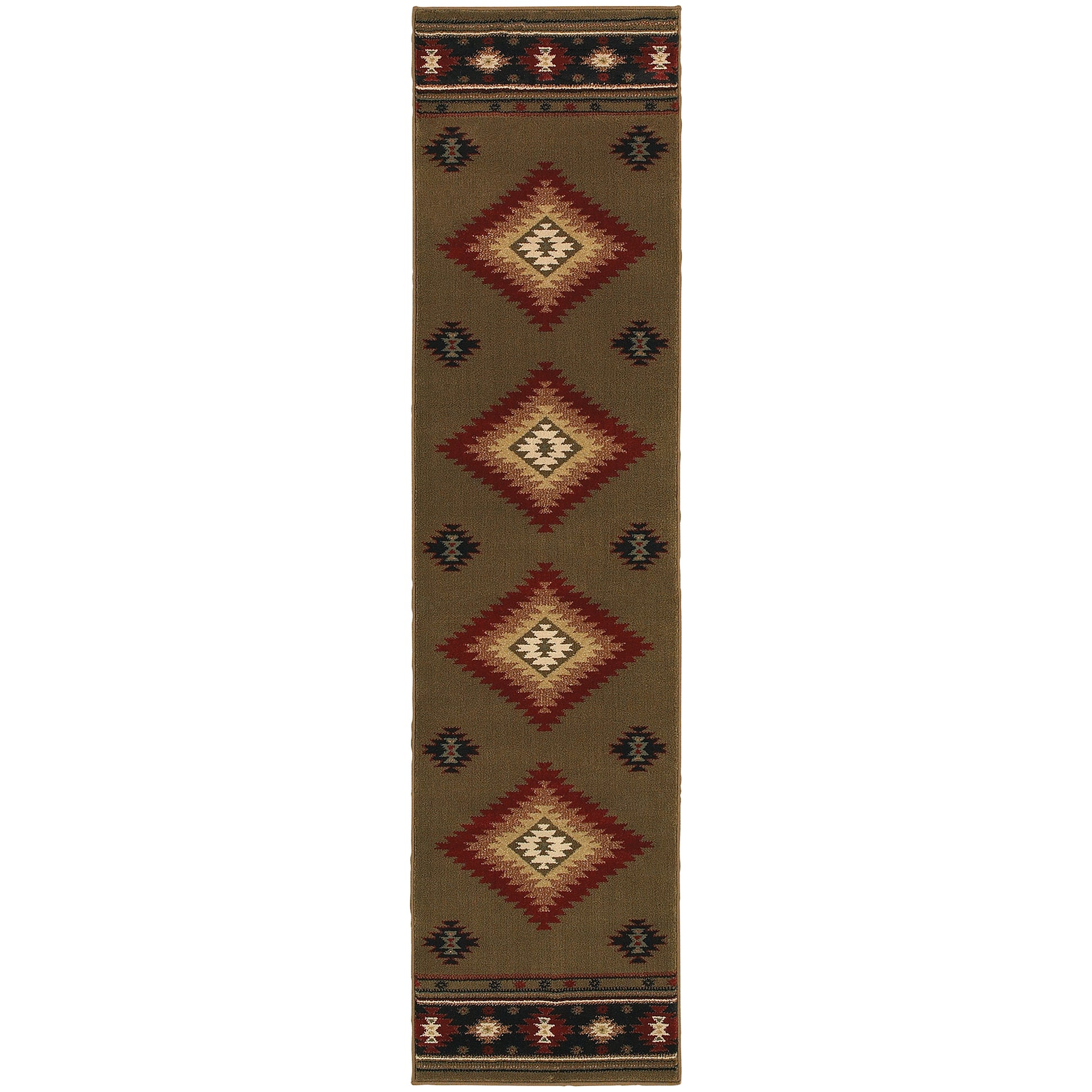 Hudson 087J1 Green Southwest/Lodge Rug