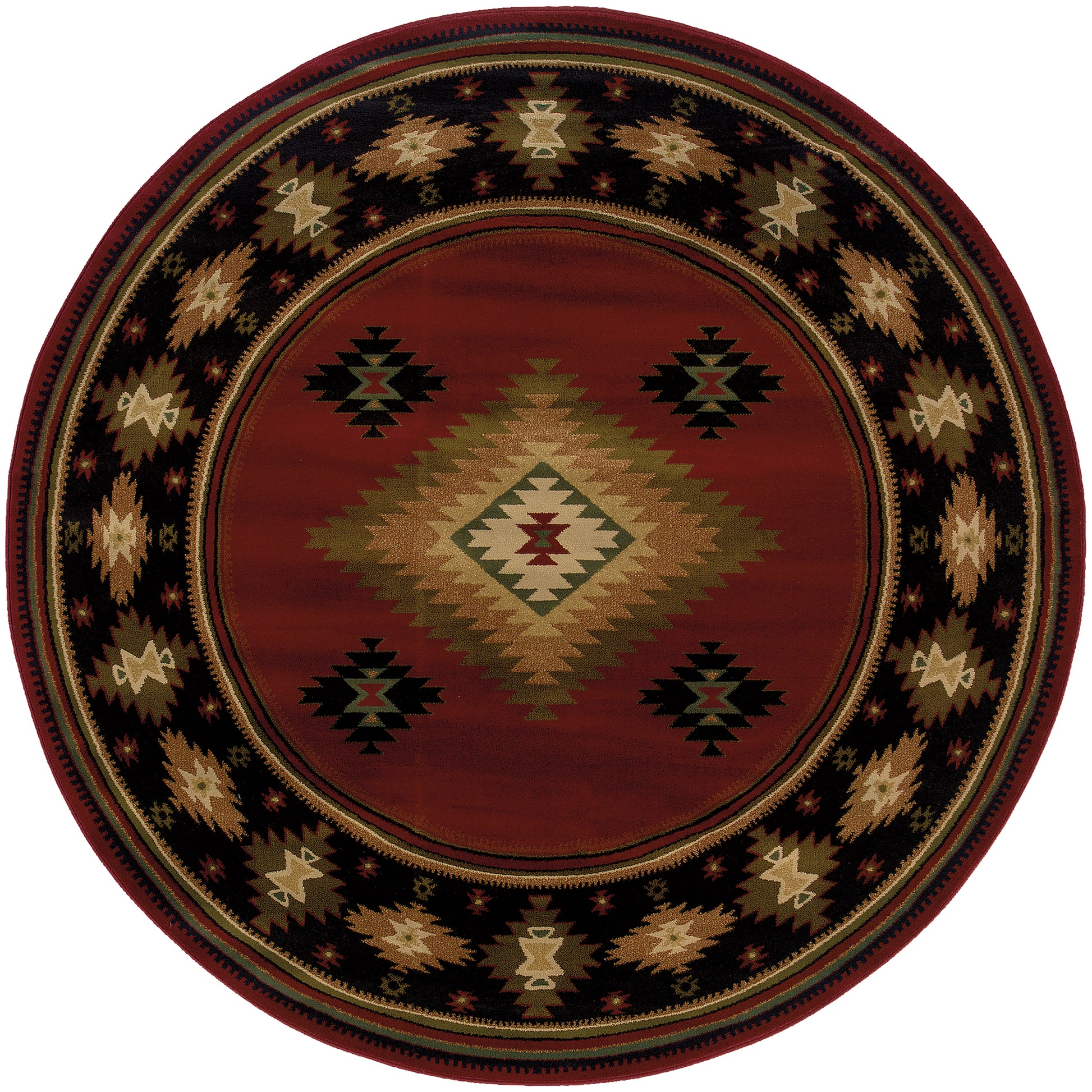 Hudson 087K1 Red Southwest/Lodge Rug