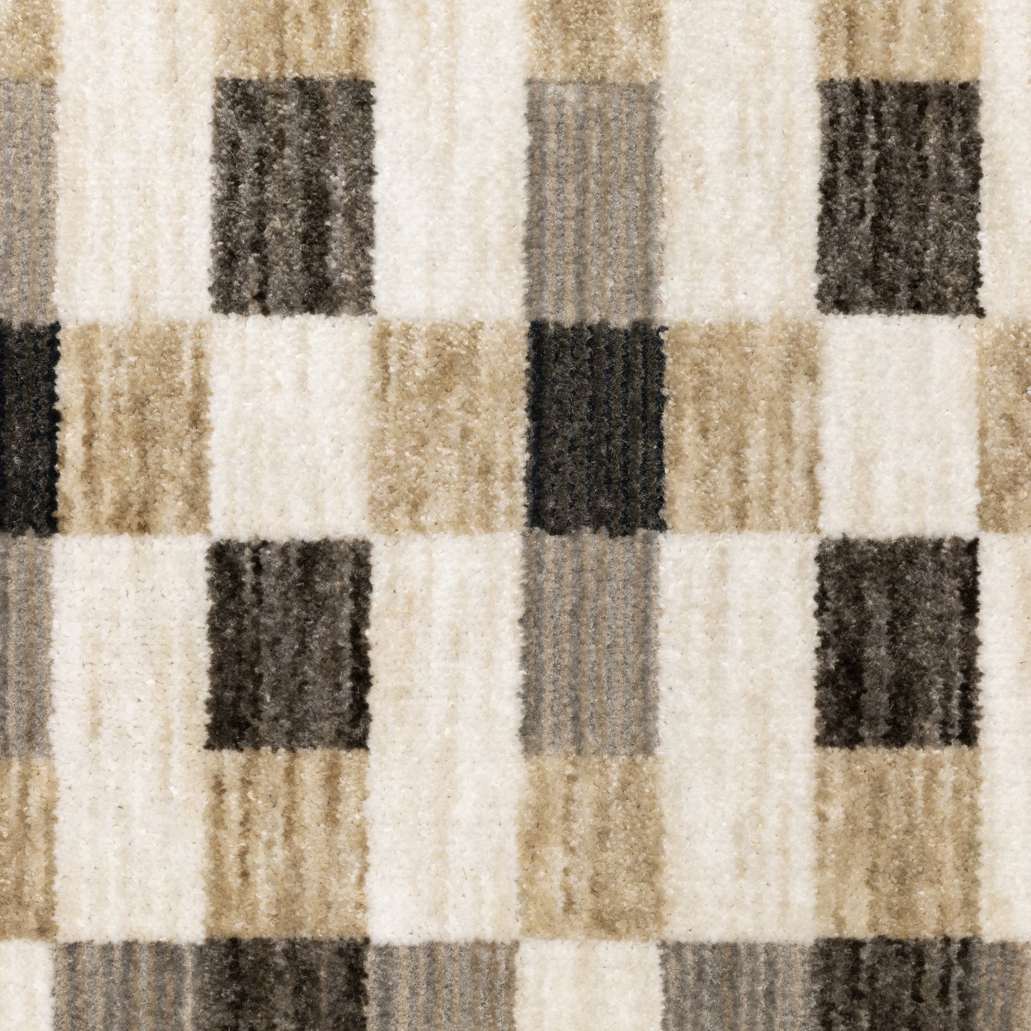 Hunter Geometric Black/ Gold Cut Pile Rug