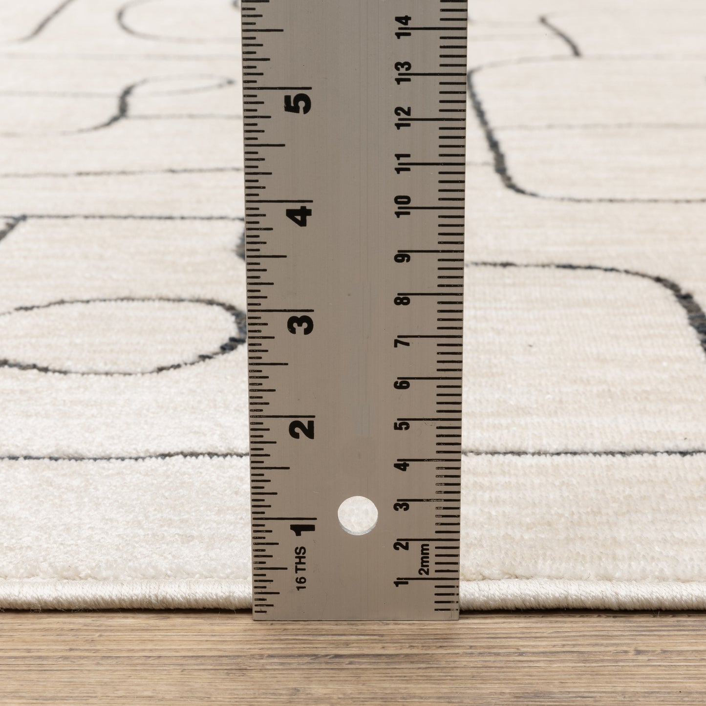 Hunter Abstract Beige/ Black Cut Pile Rug