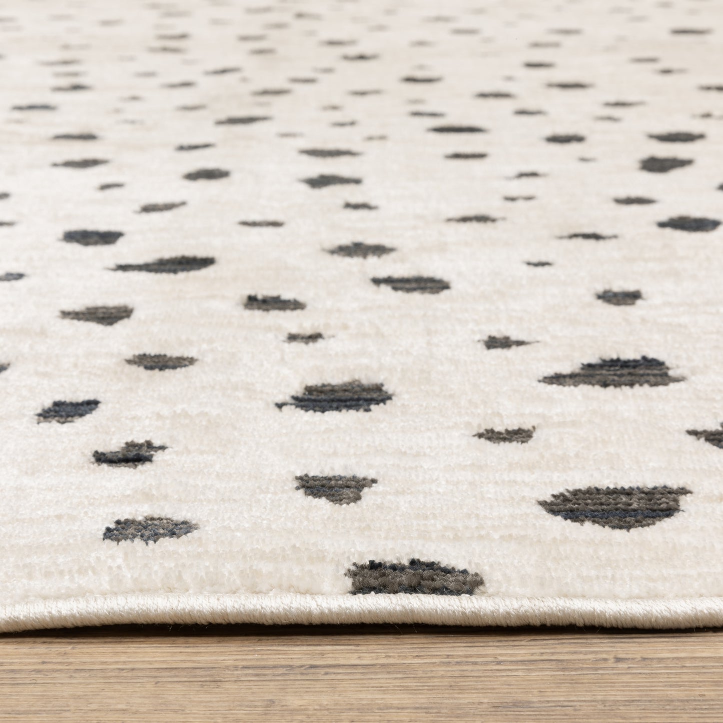 Hunter Circles Beige/ Black Cut Pile Rug