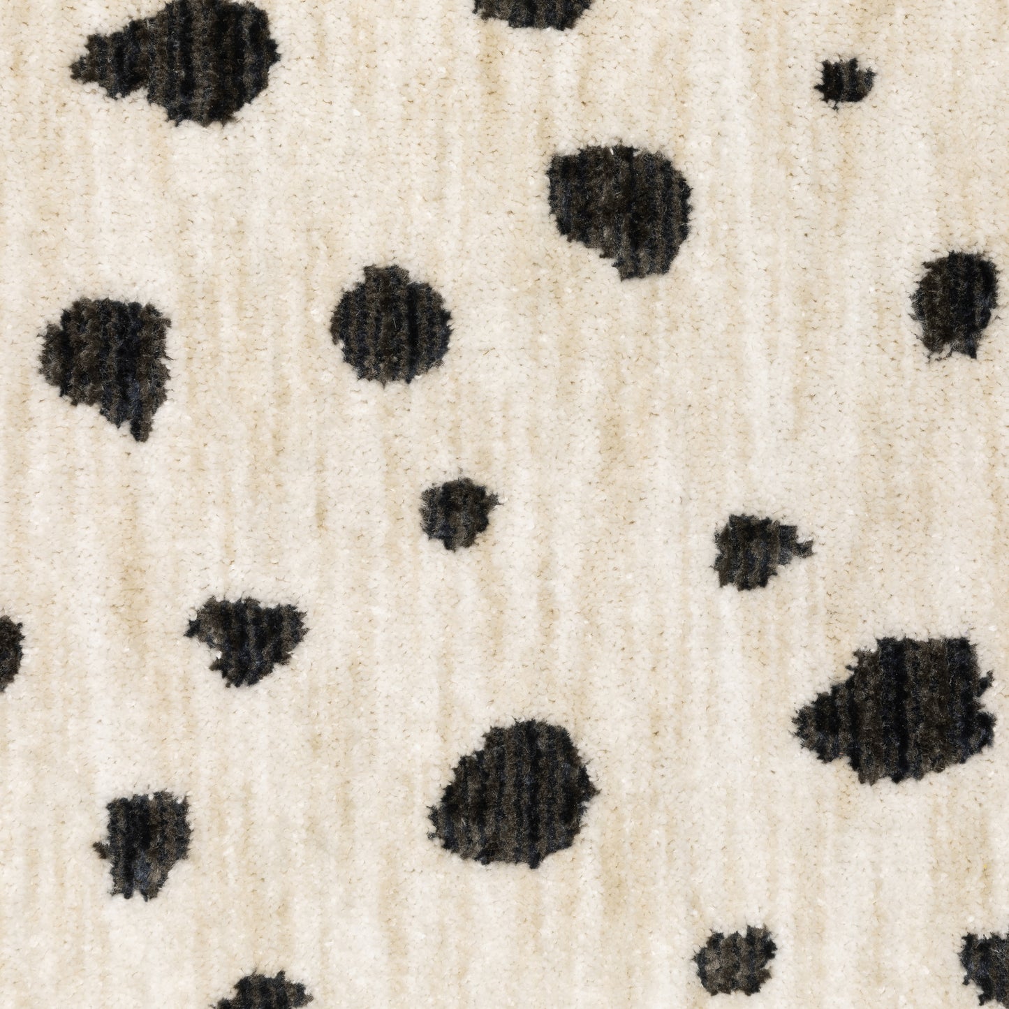 Hunter Circles Beige/ Black Cut Pile Rug