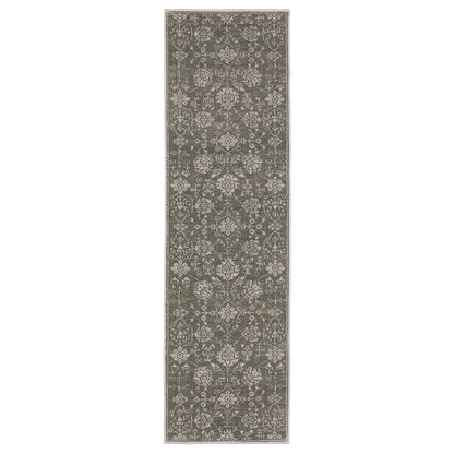Intrigue INT01 Grey Floral Rug