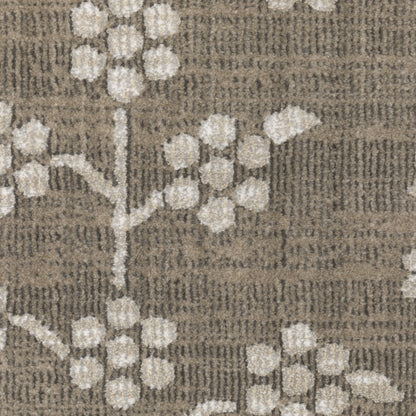 Intrigue Floral Grey/ Grey Oriental Cut Pile Rug