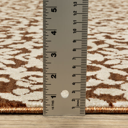 Intrigue Oriental Rust/ Ivory Cut Pile Rug