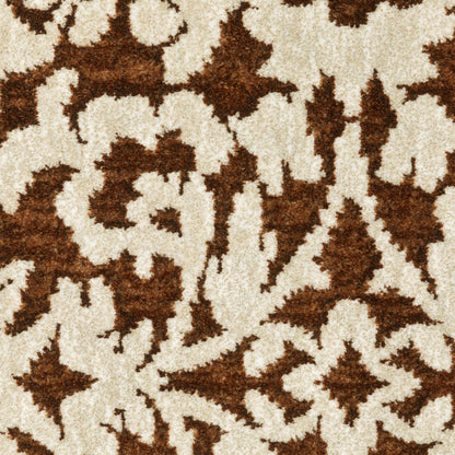 Intrigue Oriental Rust/ Ivory Cut Pile Rug