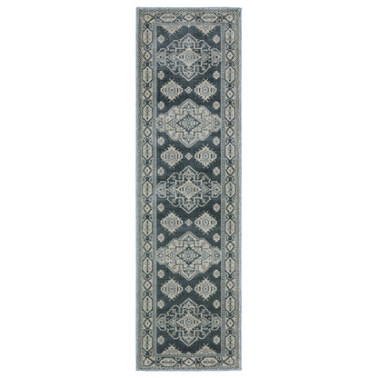 Intrigue INT05 Blue Medallion Rug