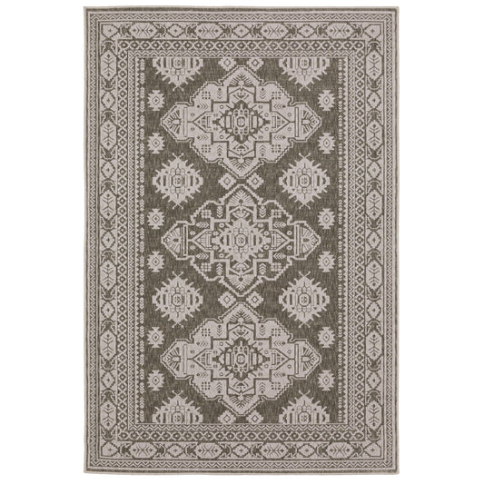 Intrigue INT06 Grey Medallion Rug