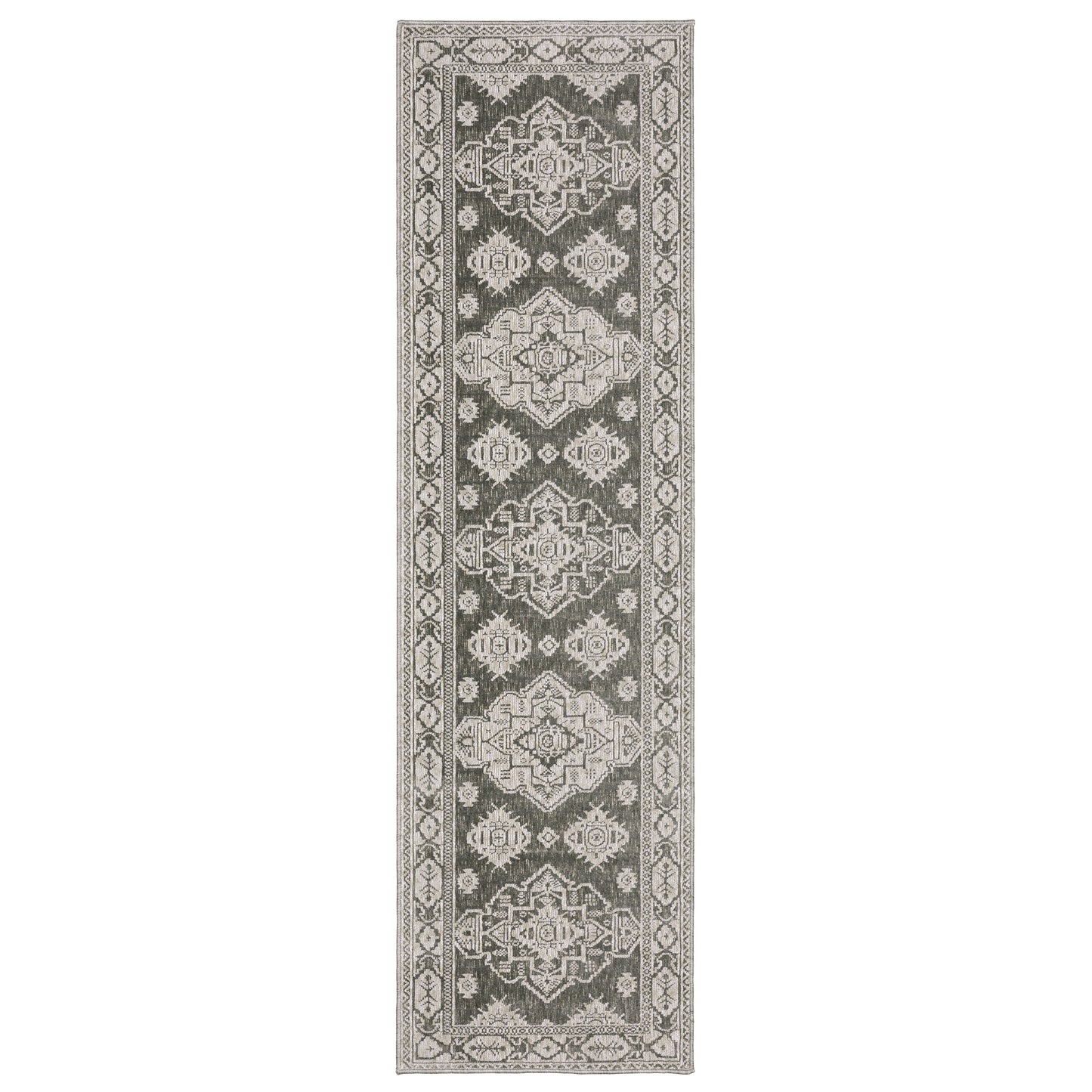 Intrigue INT06 Grey Medallion Rug