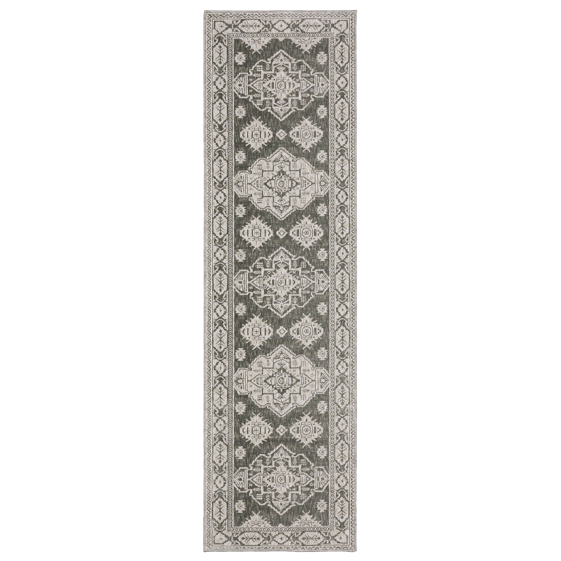 Intrigue INT06 Grey Medallion Rug