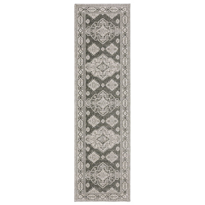 Intrigue INT06 Grey Medallion Rug