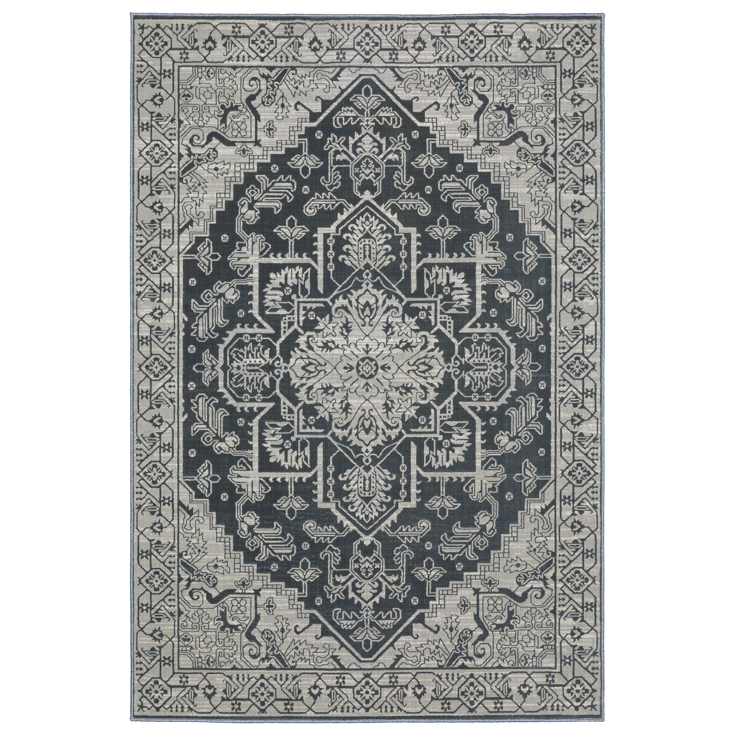 Intrigue INT07 Blue Medallion Rug
