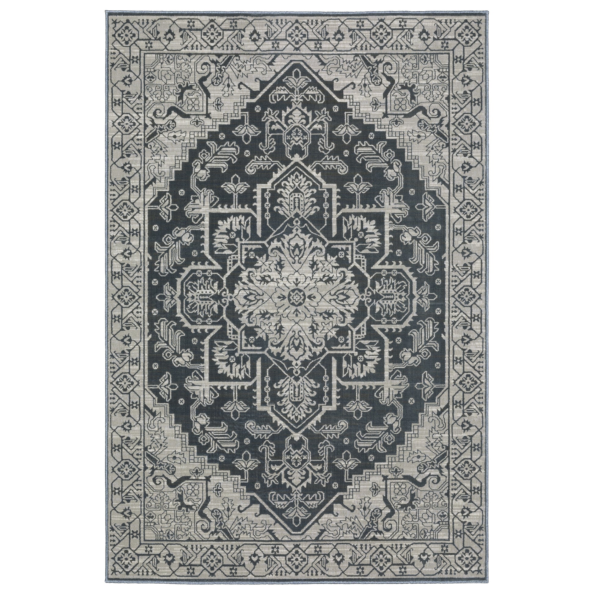 Intrigue INT07 Blue Medallion Rug