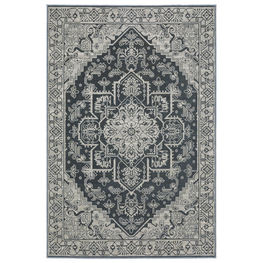 Intrigue INT07 Blue Medallion Rug
