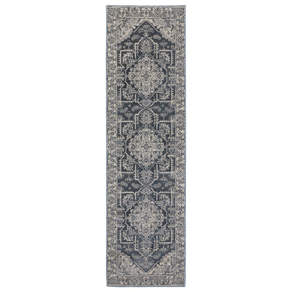 Intrigue INT07 Blue Medallion Rug