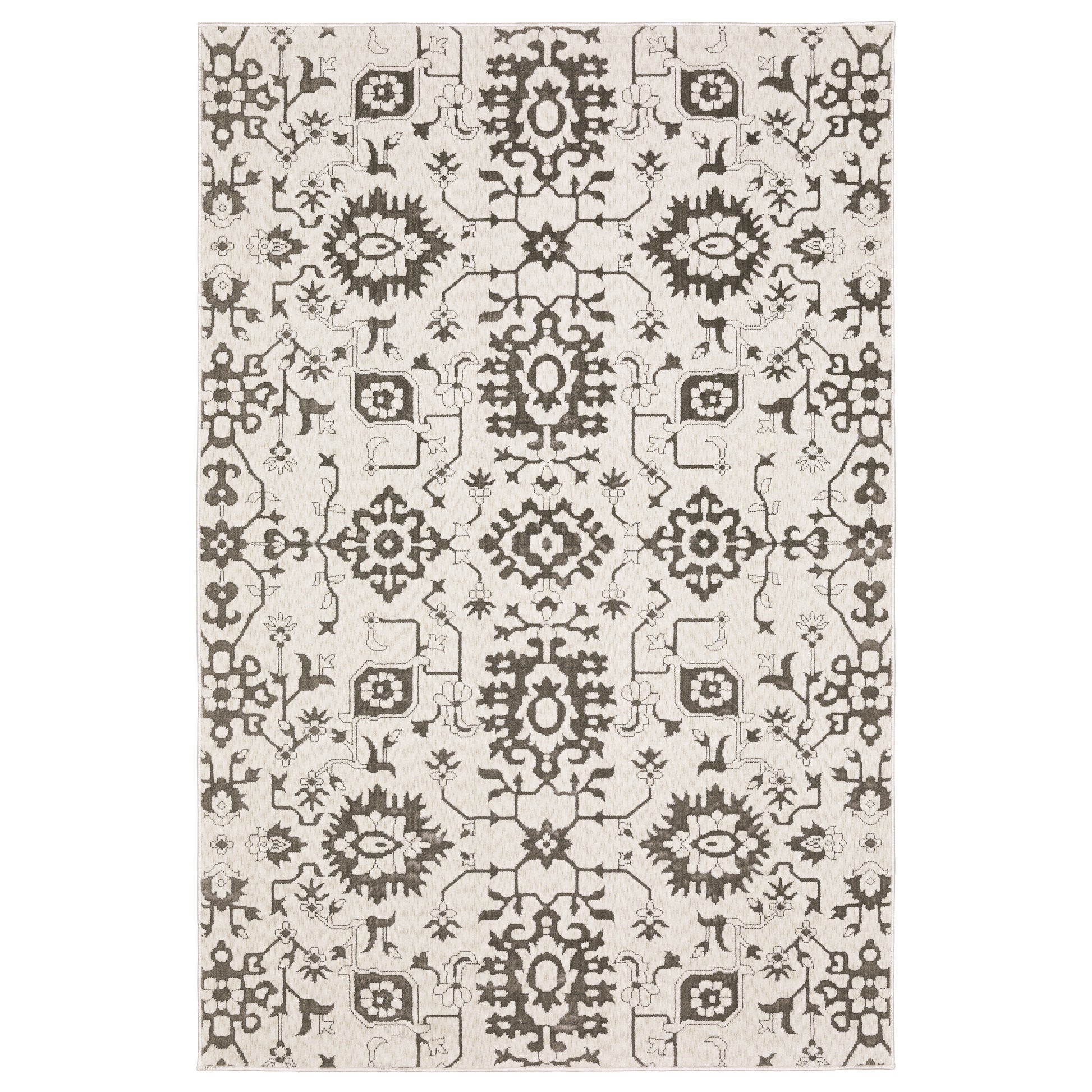 Intrigue INT08 Ivory Floral Rug