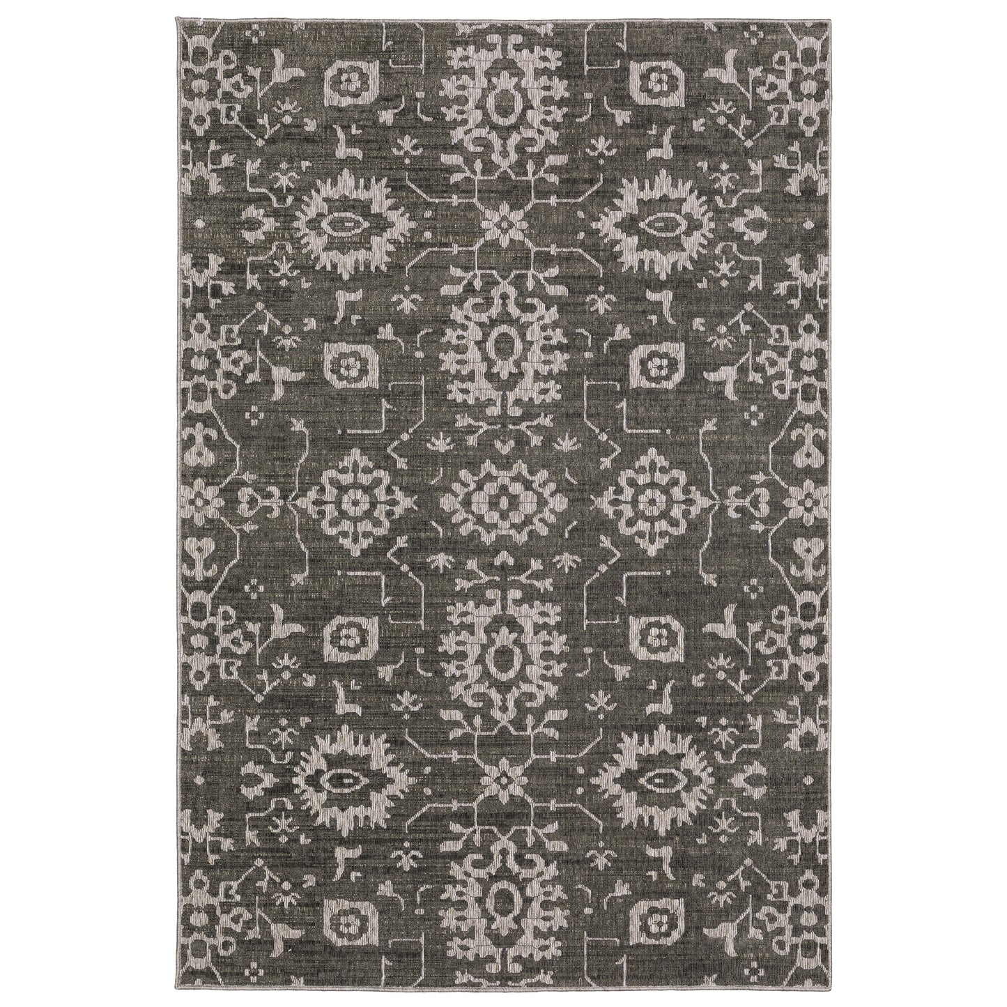 Intrigue INT09 Grey Floral Rug