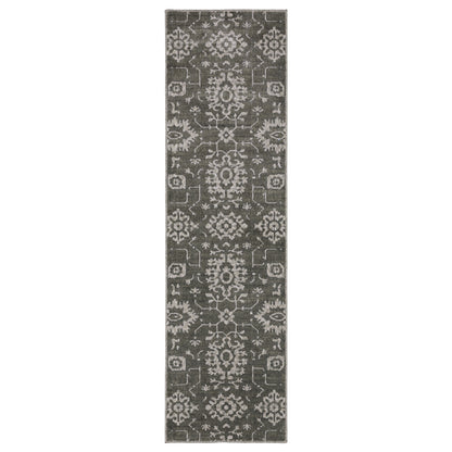 Intrigue INT09 Grey Floral Rug