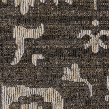 Intrigue Floral Grey/ Beige Oriental Cut Pile Rug