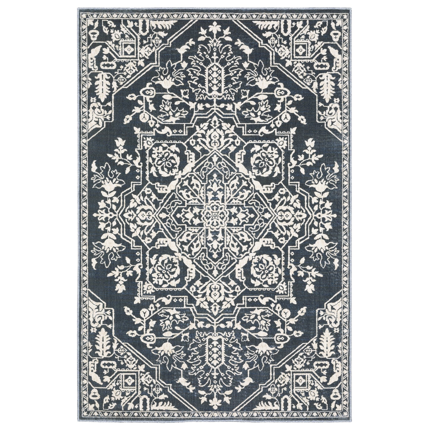 Intrigue INT10 Blue Medallion Rug