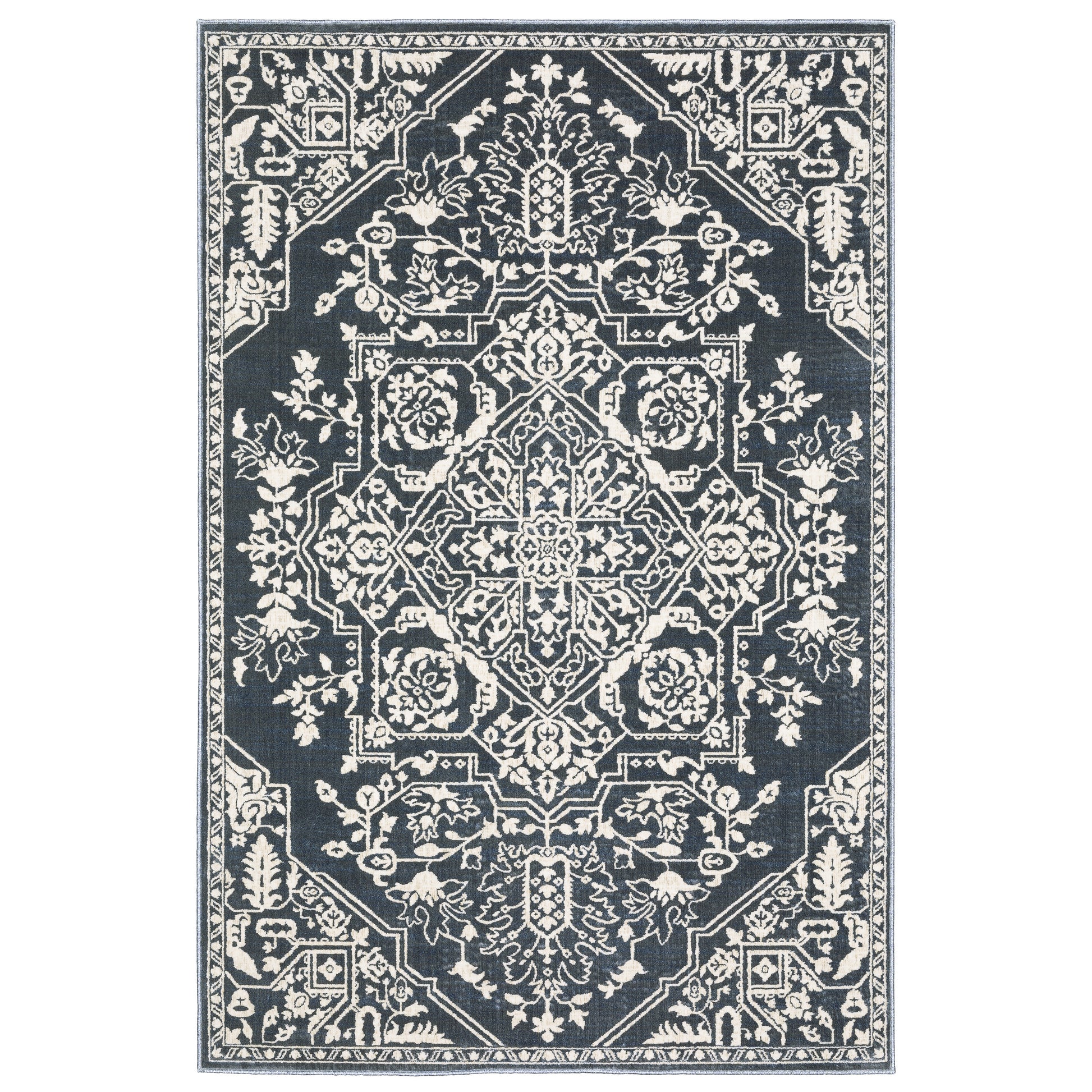 Intrigue INT10 Blue Medallion Rug