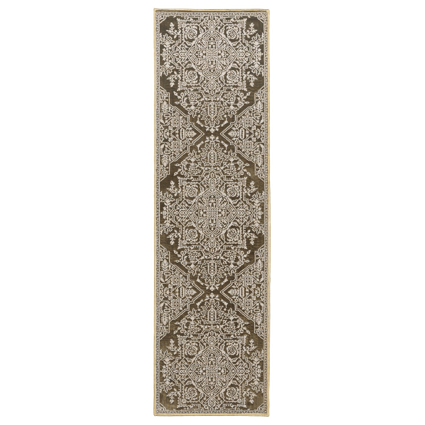 Intrigue INT11 Gold Medallion Rug