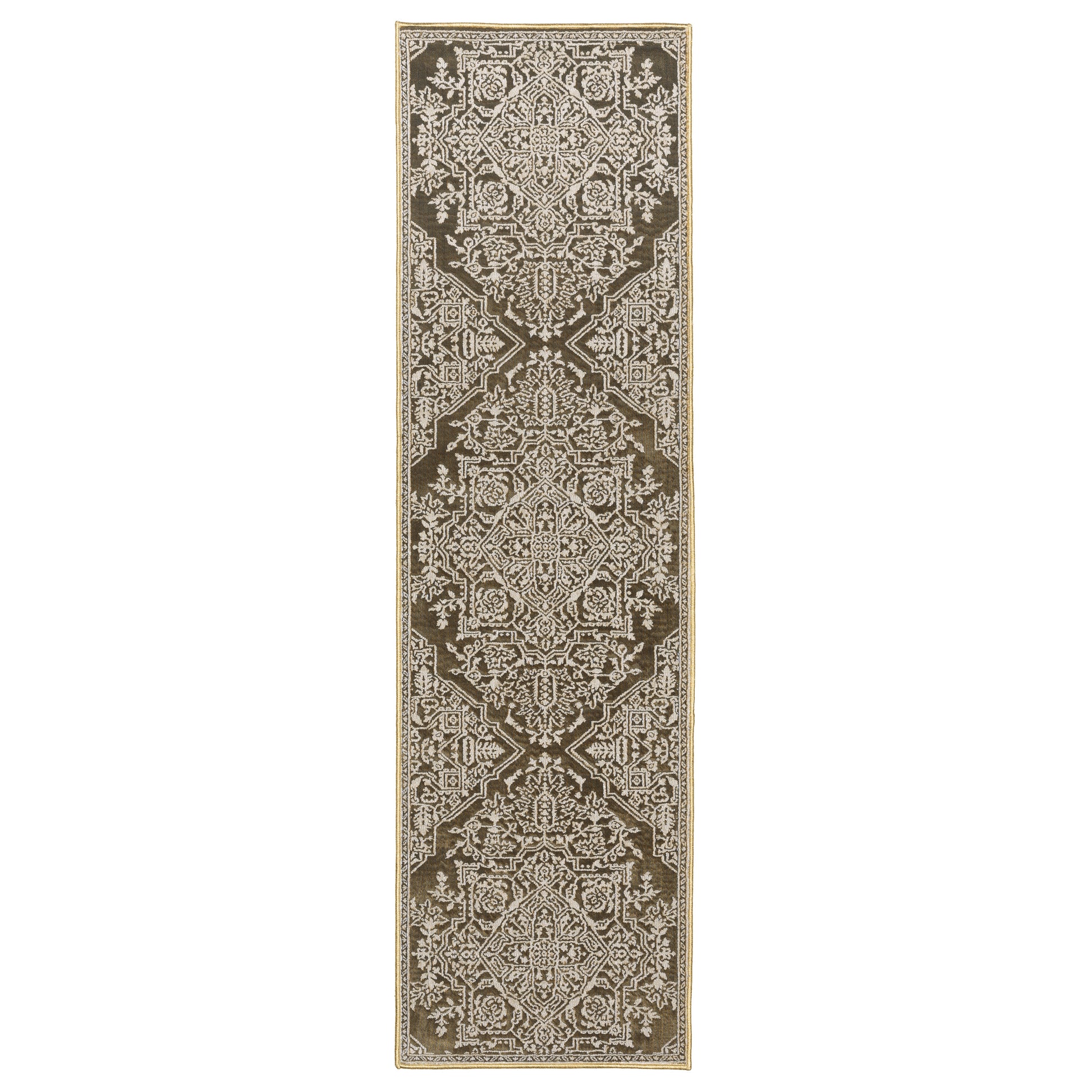 Intrigue INT11 Gold Medallion Rug