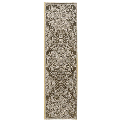 Intrigue INT11 Gold Medallion Rug