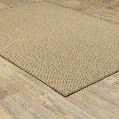 Karavia Solid Sand/ Sand Abstract Flat Weave Rug