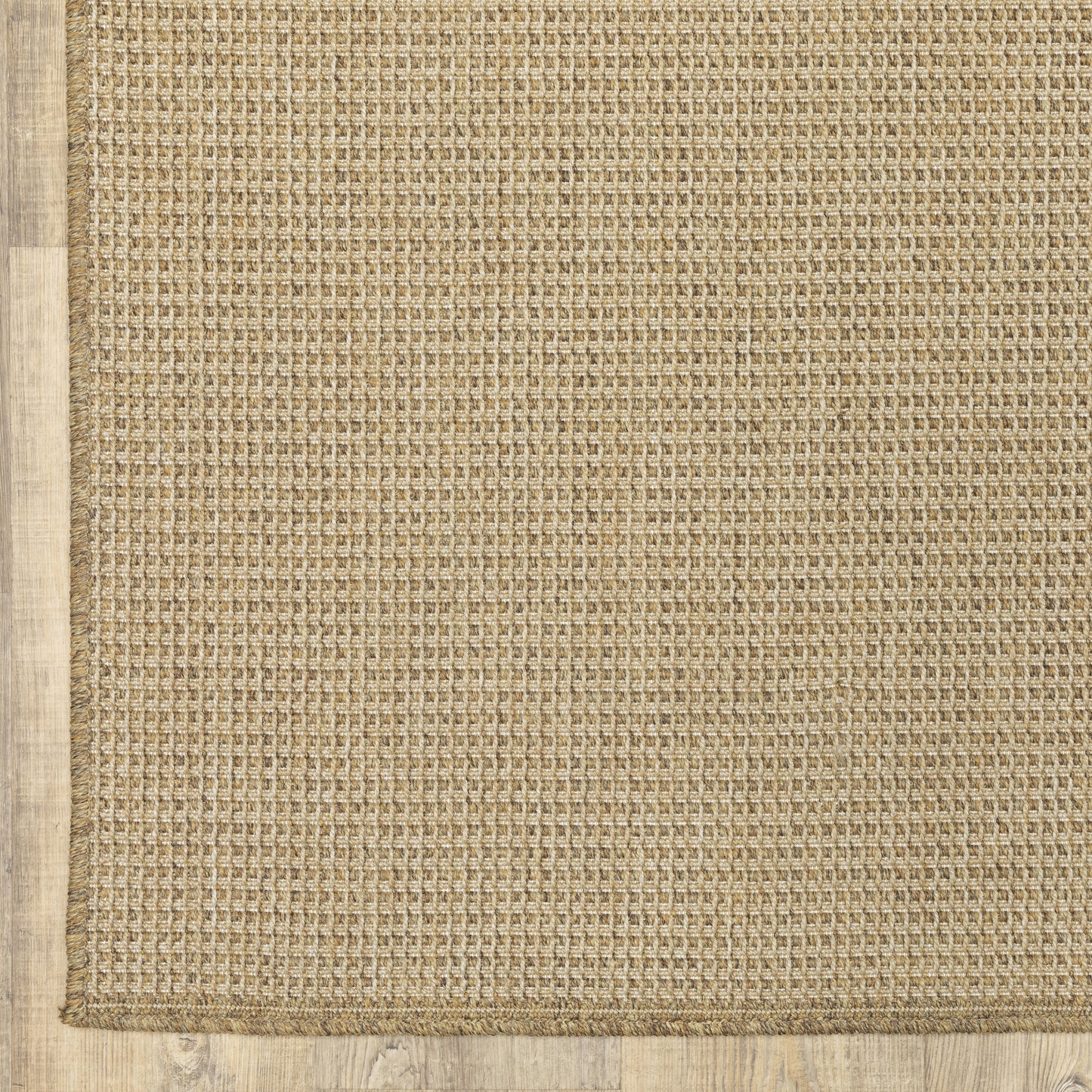 Karavia Solid Sand/ Sand Abstract Flat Weave Rug