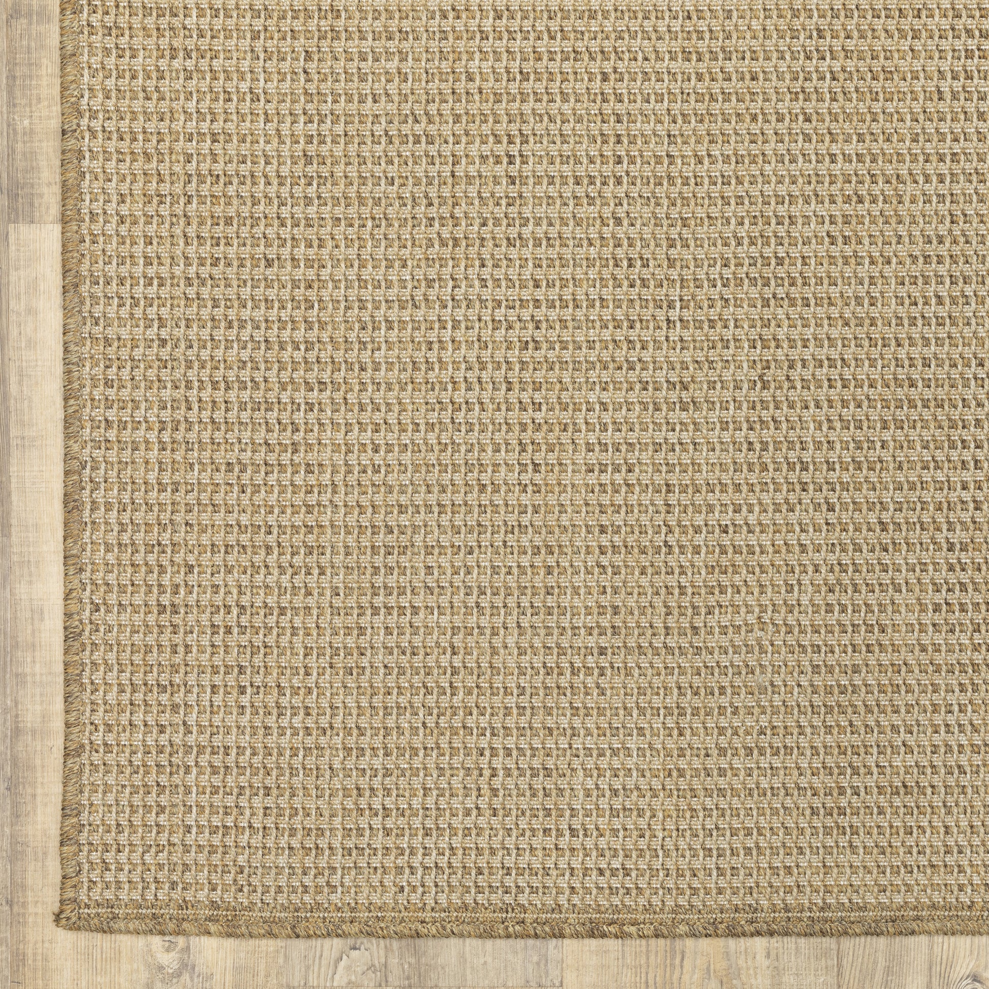 Karavia Solid Sand/ Sand Abstract Flat Weave Rug